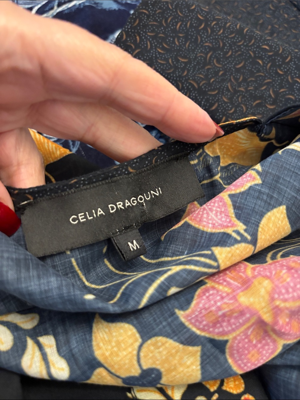 Celia Dragouni kimono floral maxi dress, M - Picture 9 of 9